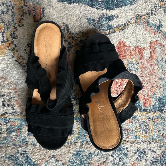 Free People Strappy Block Heel Mules, Size 37/7M - Picture 2 of 8